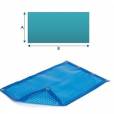 Bâche à bulle luxe rectangulaire 400µ bleu/bleu