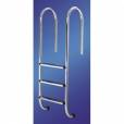 Echelle inox droites 3 marches + marches plastiques