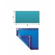 B&acirc;che &agrave; bulle  rectangulaire 500&micro; bleu /bleu