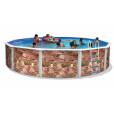 Piscine hors sol en acier ronde IBIZA ROCAILLA
