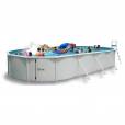 Piscine hors sol ovale 550 x 366 cm x 132 cm H Magnum
