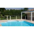 Cloture piscine transparente 1 m en 3 mm