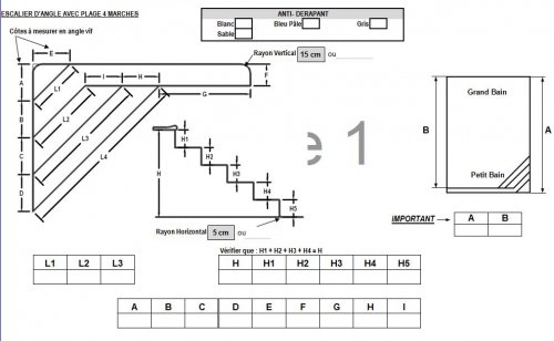 Schema dimension escalier d