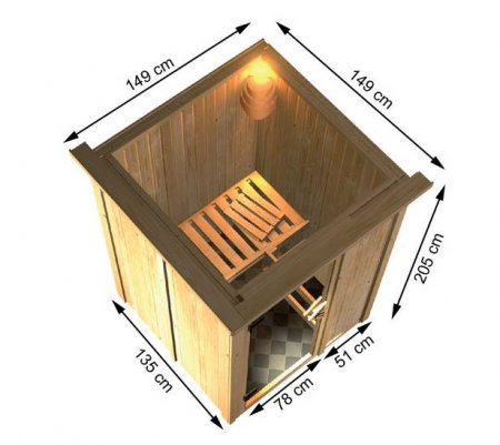 plan sauna traditionnel LENJA