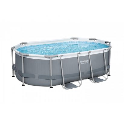 Piscine hors sol Power Steel ovale grise - Distripool