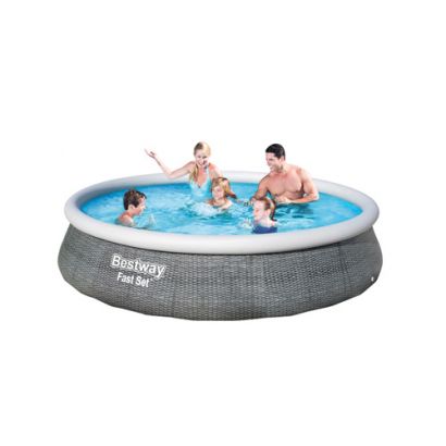 Piscine autoportante ronde Bestway Fast Set rotin