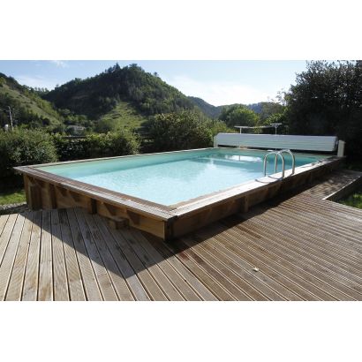 Piscine bois Lina rectangulaire - Distripool