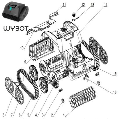 Pices dtaches Robot C1 pro Wybot - Distripool