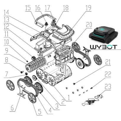 Pices dtaches Robot S1 Wybot - Distripool