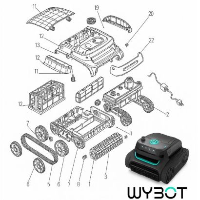 Pices dtaches Robot S2 Wybot - Distripool