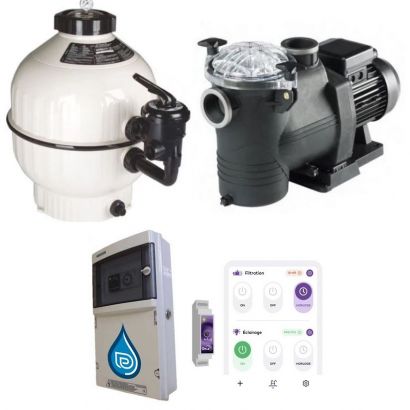 Kit filtration pour piscine enterre  - Distripool