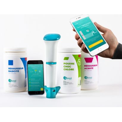 Iopool Analyseur d'eau EcO Start - Avec sonde, Produits et Appli - Distripool