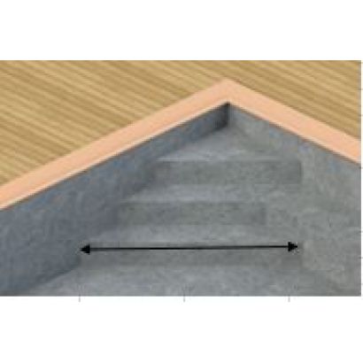 Forfait escalier liner Angle droit + banquette  - Distripool