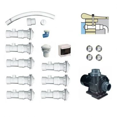  	Kit balno pour piscine liner : effet venturi : eau / air  - Distripool