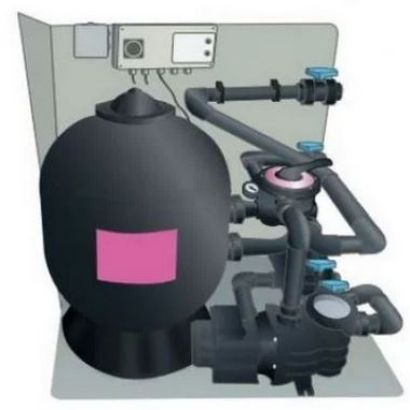 Box filtration DISTRI-BOX sur palette mont en usine  - Distripool