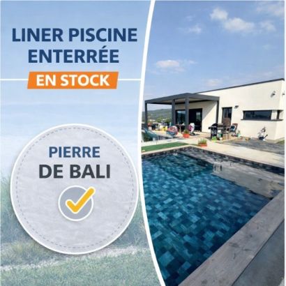Liner piscine Bloc Distripool : Pierre de bali - Distripool