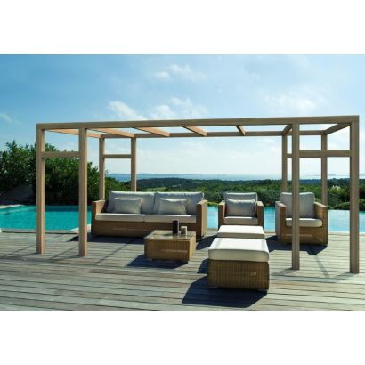 Pergola en bois design lamell-coll Granada - Distripool