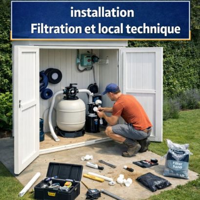 Montage Filtration et local technique - 34 - Montpellier - Distripool