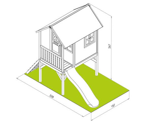 dimensions cabane pour enfant LAURA