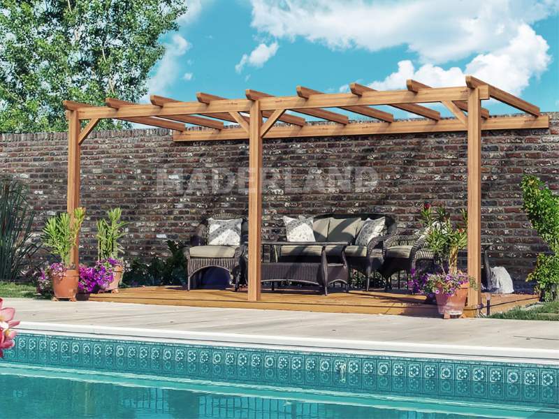 pergola en bois lamele collee Palma