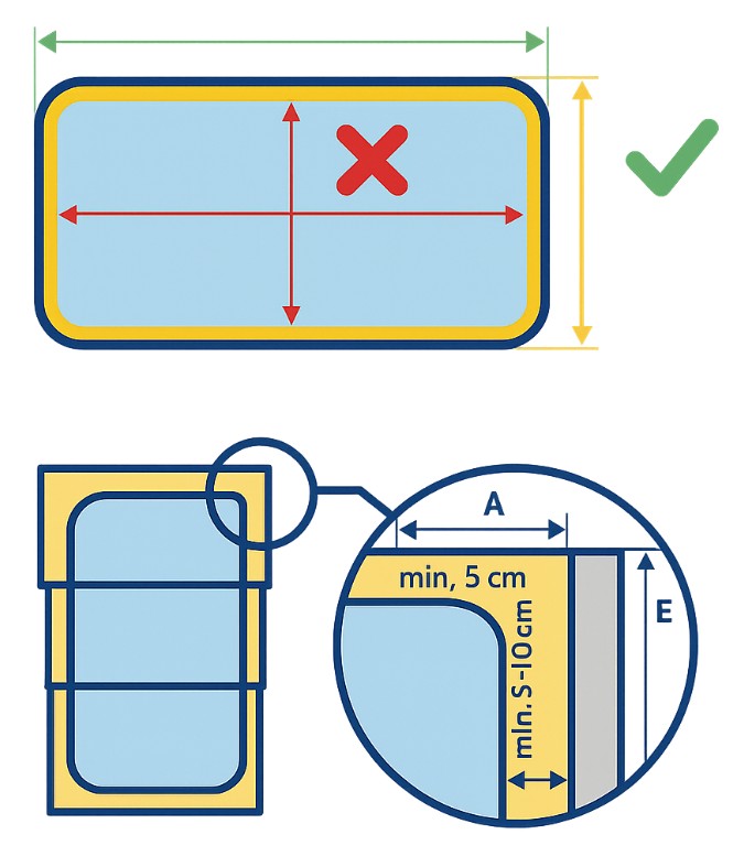Schma des marges de fonctionnement abri piscine