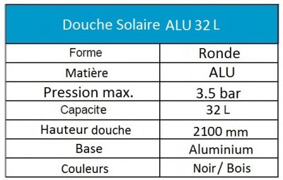 douche-solaire-32-litres-aluminium-noir-caracteristique