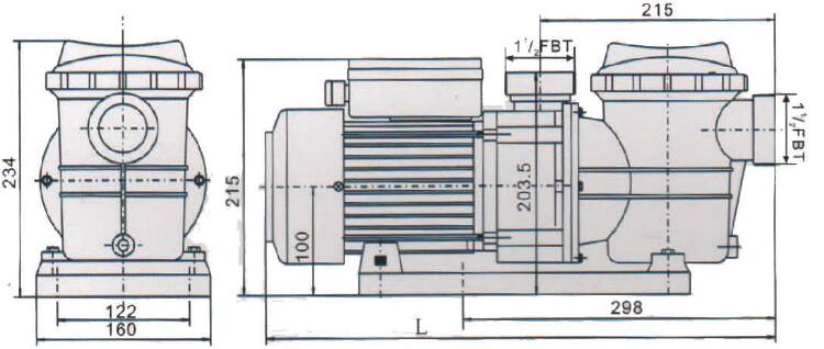 dimensions pompe pisicne STP