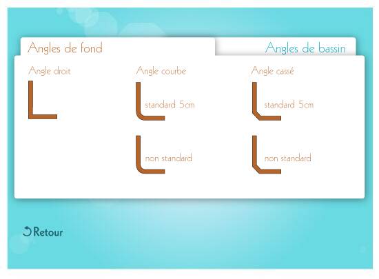 angle fond piscine