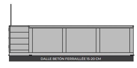 dalle beton piscine container